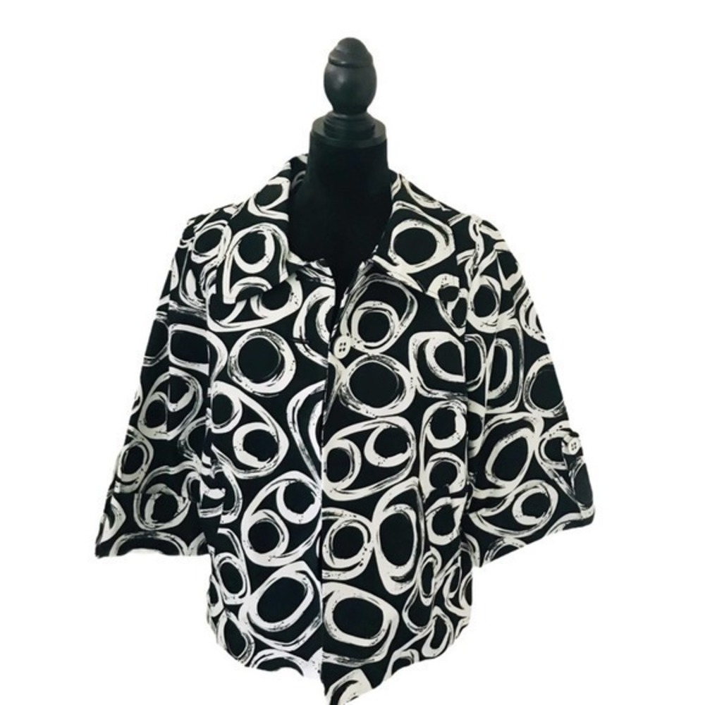 Studio Works Black & White Casual Jacket Size M